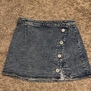 GB Girls Blue Denim Button Skirt